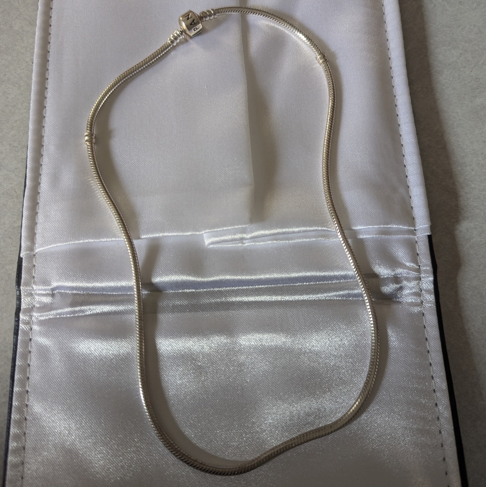 Pandora sterling silver snake chain necklace